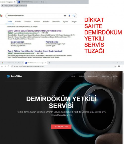 Sahte Demirdokum 444 42 09 Yetkili Servisi