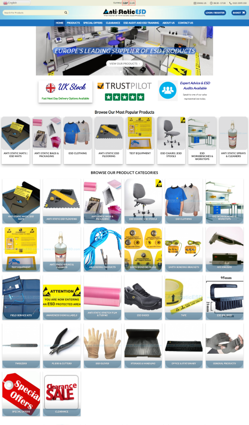 UK & Europe’s Specialist for Anti Static Products, ESD Products, ESD Protection With a range of Anti Static Mats, Clothing, ESD Bags, ESD Flooring and more ESD Products.

Read more:- https://www.antistaticesd.co.uk/

When it comes to finding top quality ESD products, look no further than our team at Anti-Static ESD. As purveyors of the finest quality ESD stock in Europe, we take our role as one of the leading suppliers of quality static control products incredibly seriously. It is this dedication and professionalism that makes us one of the best choices around for all of your anti static products needs.
 
#antistaticmat #esdmat #antistaticbag #ESDClothing #esdflooring #antistaticfloortiles #esdfloortiles #esdchair #esdworkbench #esdbench #staticshieldingbags