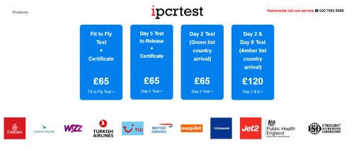 COVID of United Kingdom, our affiliate clinic has an on-site lab, which allows them to deliver COVID test results within hours of your testing appointment. For more info visit our website today. Call Now : 020 7993 6003

Read more:- https://ipcrtest.com/

#Pcrtest #Pcrtestfortravel #Pcrtestlondon #Pcrtestnearme #Cheappcrtest #Pcrtestinguk #Pcrtestcost #Pcrswabtest #Coronavirusswabtestingkit #Coronavirussalivatestingkit #Contact