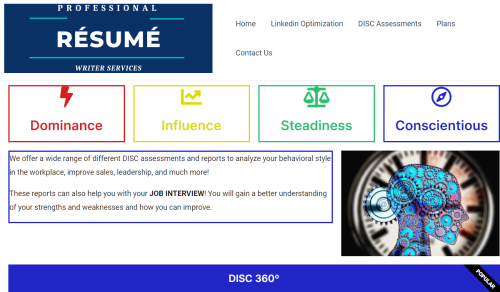 Online Disc assessments services. We offer a wide range of different DISC Assessments and reports to analyze your behavioral style in the workplace, improve sales, leadership, and much more!

Read more:- https://www.professionalresumewriterservices.com/disc-assessments

We guarantee fast custom-made resume services by Certified Professional Résumé Writers. We boast your accomplishments, use the best formatting for your industry and ensure formatting is ATS compatible.

#Professionalresumewriterservices #Resumewritingservices #Custommaderesume #Professionalresumewriters. #Bestresumepackages #Discassessments #CVwritingservice #Professionalcvwritingservice #RésuméandLinkedInpackage #LinkedInanddiscassessmentpackage #Custommaderesumewriting