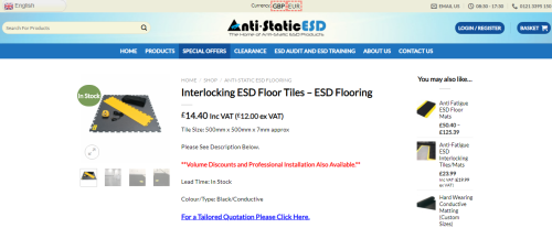 Our ESD Flooring is high quality, durable and configuarable. Purchase our Interlocking anti static floor tiles. Our Anti Static ESD Floor Tiles are in stock Esd floor tiles

Read more:- https://www.antistaticesd.co.uk/shop/esd-flooring-anti-static-flooring-tiles/heavy-duty-esd-7mm-interlocking-tiles/

When it comes to finding top quality ESD products, look no further than our team at Anti-Static ESD. As purveyors of the finest quality ESD stock in Europe, we take our role as one of the leading suppliers of quality static control products incredibly seriously. It is this dedication and professionalism that makes us one of the best choices around for all of your anti static products needs.
 
#antistaticmat #esdmat #antistaticbag #ESDClothing #esdflooring #antistaticfloortiles #esdfloortiles #esdchair #esdworkbench #esdbench #staticshieldingbags