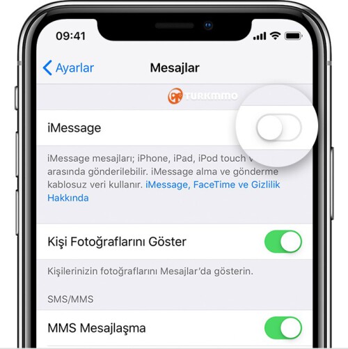 ios14 iphone11 pro settings messages imessage off callout