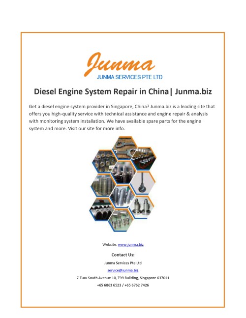 Diesel Engine System Repair in China page 0001