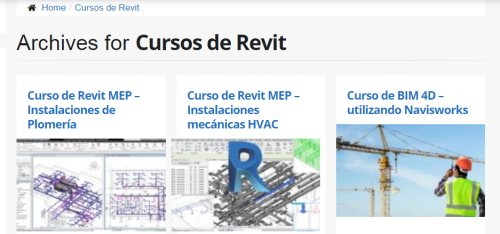 Nuestros cursos son el curso Revit MEP - Instalaciones de plomería, el curso Revit MEP - Instalaciones mecánicas HVAC y el curso BIM 4D - utilizando Navisworks.

Visitar sitio:- https://www.geofumadas.com/cursos-de-revit/