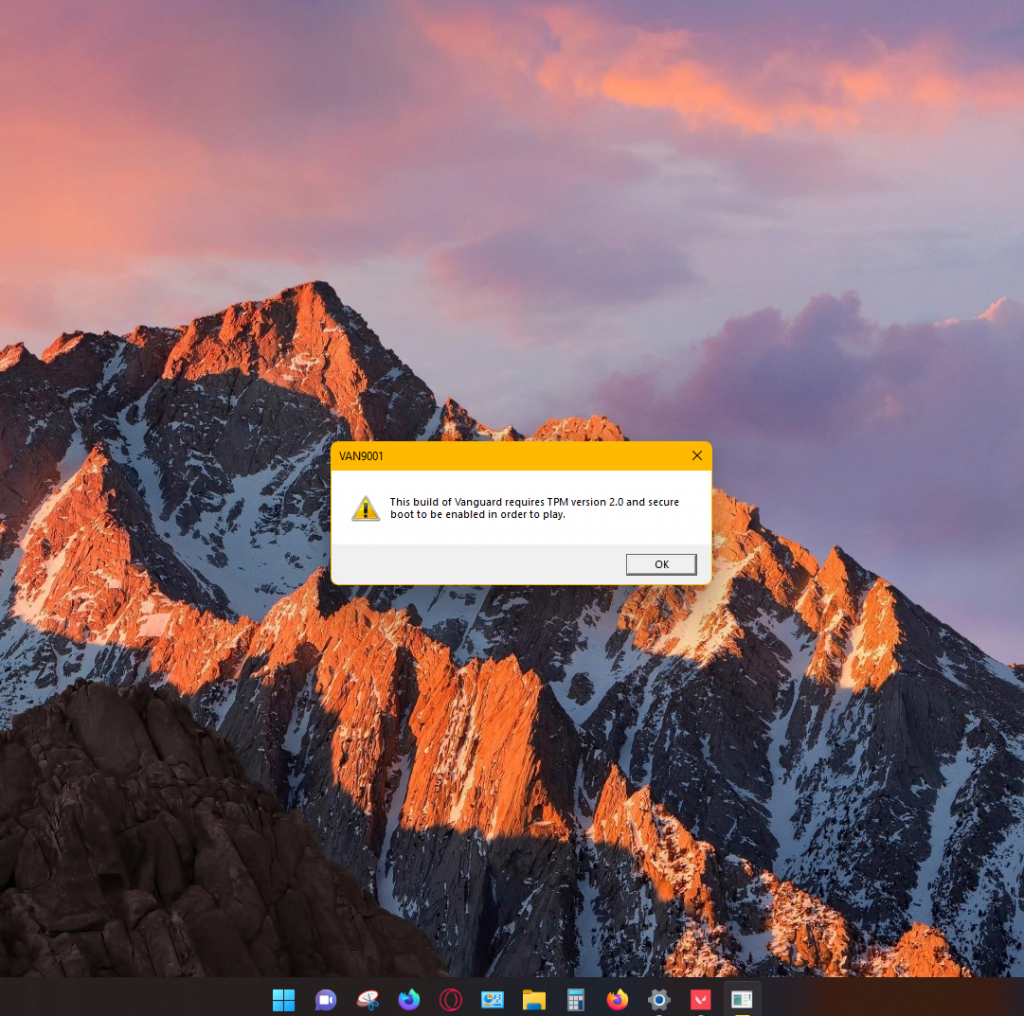 Валорант ошибка 9001. This build of Vanguard requires TPM Version 2.0. This build of Vanguard requires secure Boot to be enabled in order to Play..