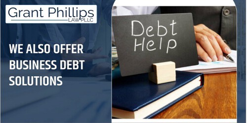 There are multiple options for small business owners who are seeking debt consolidation or business debt settlement. Grant Phillips Law PLLC is here to help you with their team of professionals.

https://grantphillipslaw.com/