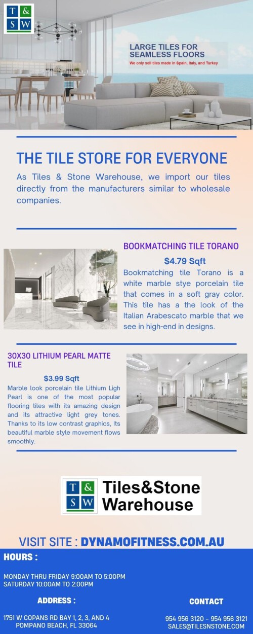Want a discount tile outlet? Tilesnstone.com is here to help you. We offer a wide selection of discount tiles at unbeatable prices. Our worry-free tiles will perfectly suit your interior or exterior design. Investigate our site for more information.

https://tilesnstone.com/