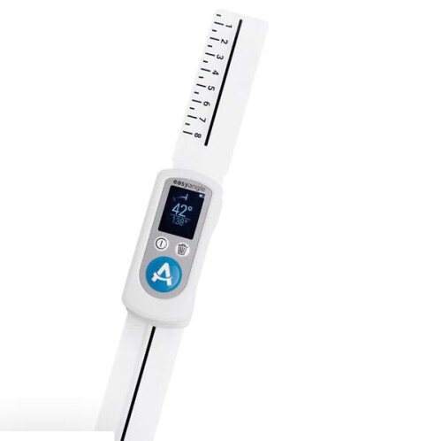 As a Digital Goniometer, it allows you to measure flexion, extension and rotation. As a digital inclinometer it enables you to measure cervical, thoracic and lumbar flexion, extension, rotation and side bending.


https://meloqdevices.com/pages/easyangle-digital-goniometer