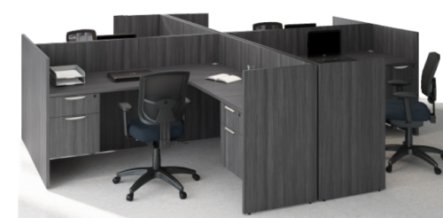 Performance Laminate factory offers a T-shaped 4-pod of 42″H privacy wall desks forming a 12′ x 12′ footprint. This setup consists of four freestanding workstations that form a plus or T-shape layout each measuring 71″W x 72″D.

Two-piece L-shaped desk with 41″H walls and choice of one or two filing storage pedestals at each station. Add 1 or 2 box/file or box/box/file & file/file pedestals arrangement as needed here. Privacy layout at 41″H for 4 individual L-shaped privacy wall desks.


$2,859.00 – $4,969.00


https://awofficefurniture.com/product/pl-4-pod-t-shaped-privacy-wall-desk-workstations/