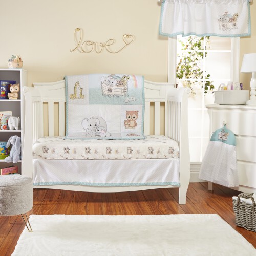 Beloved for decades, Precious Moments continues to grace children’s lives with sweet characters designed to feel welcoming and comforting. The Noah’s Ark style perfectly blends the religious symbolism with endearing wildlife creatures, like owls and giraffes


Price:- $39.99

https://foreverydaykids.com/collections/crib-bedding-sets/products/precious-moments-boys-4-pc-crib-bedding-set