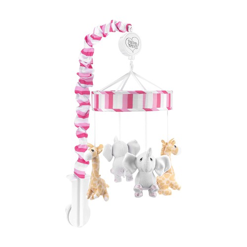 LULL YOUR BABY TO PEACEFUL SLEEP: A classic lullaby plays softly as the baby giraffes and elephants swirl above your newborn, providing soothing and rhythmic motion and sound to soothe your baby into sweet dreams


$39.99

https://foreverydaykids.com/collections/precious-moments-crib-bedding-set/products/precious-moments-noahs-ark-girls-musical-nursery-crib-mobile