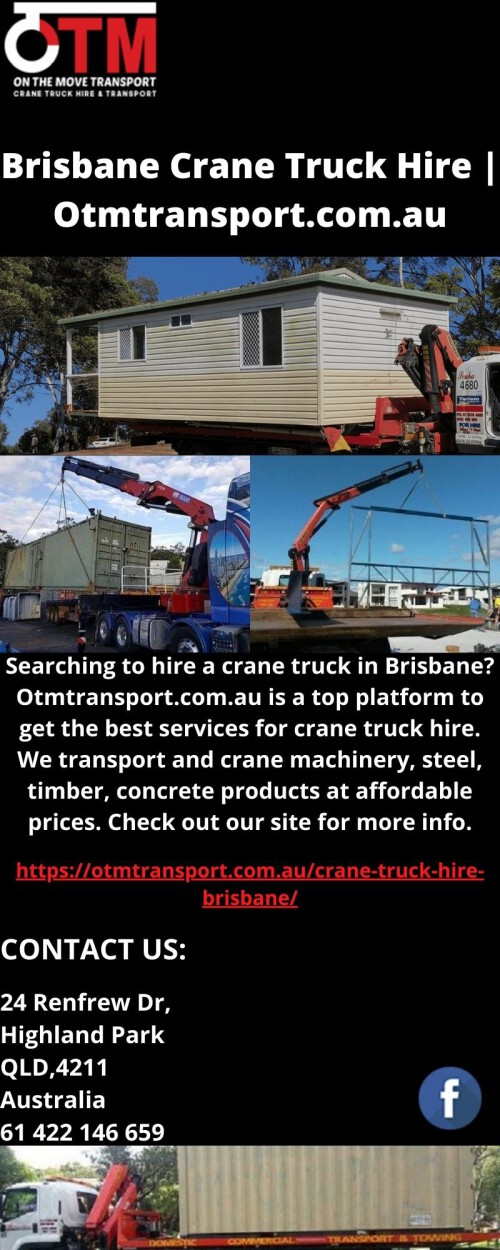 Brisbane Crane Truck Hire Otmtransport.com.au
