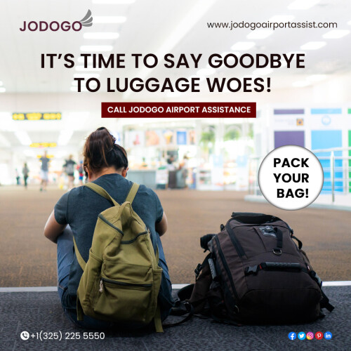 It’s time to say goodbye to luggage woes!

✔️ #JODOGO airport assistance is available to take care of your luggage, you don’t have to

✔️ Feel free to enjoy a stress-free airport experience

✔️ Pack your belongings

✔️ Make a reservation now

? +1 (325) 225 5550

? https://www.jodogoairportassist.com

============================

Follow Our Instagram Page ?

https://www.instagram.com/jodogoairportassist