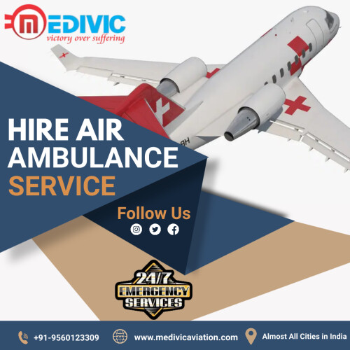 Medivic Aviation Air Ambulance Service in Kolkata is a top-rated air ambulance service provider. We shift an ailing patient safely and immediately from Kolkata to Delhi, Vellore, Chennai, Mumbai, and worldwide for better treatment. So now communicate on this number 9560123309 and hire our services when you need them.

Website: https://bit.ly/2X38LeJ