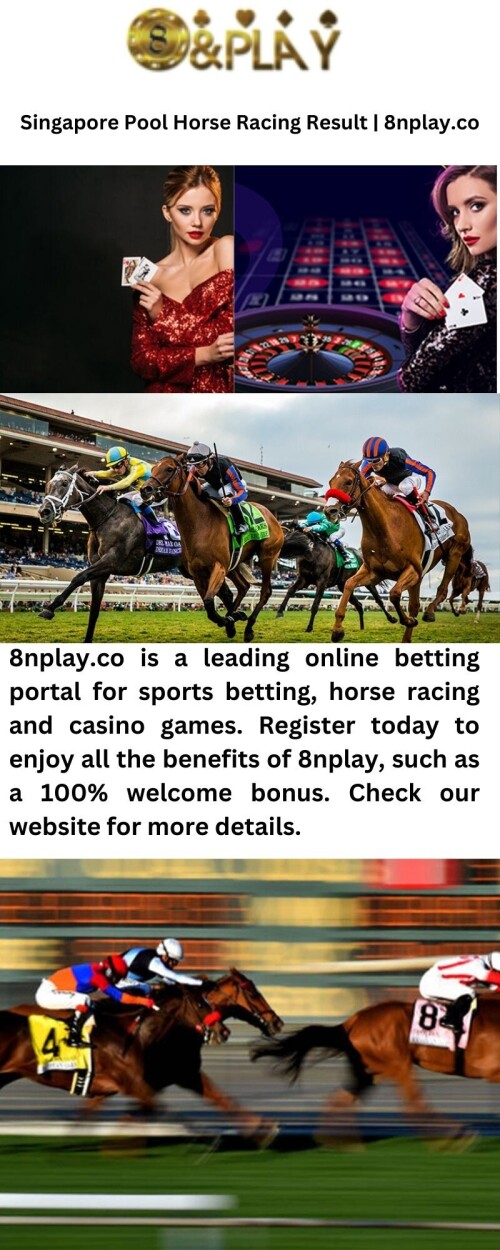 8nplay.co is a leading online betting portal for sports betting, horse racing and casino games. Register today to enjoy all the benefits of 8nplay, such as a 100% welcome bonus. Check our website for more details.

https://8nplay.co/horse-racing/