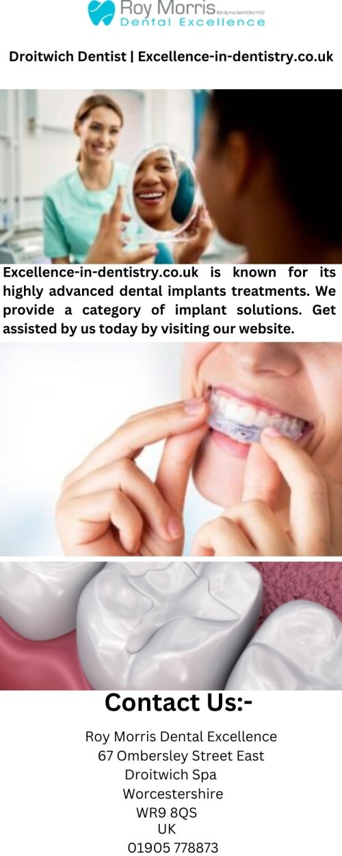 Excellence-in-dentistry.co.uk is known for its highly advanced dental implants treatments. We provide a category of implant solutions. Get assisted by us today by visiting our website.

https://excellence-in-dentistry.co.uk/