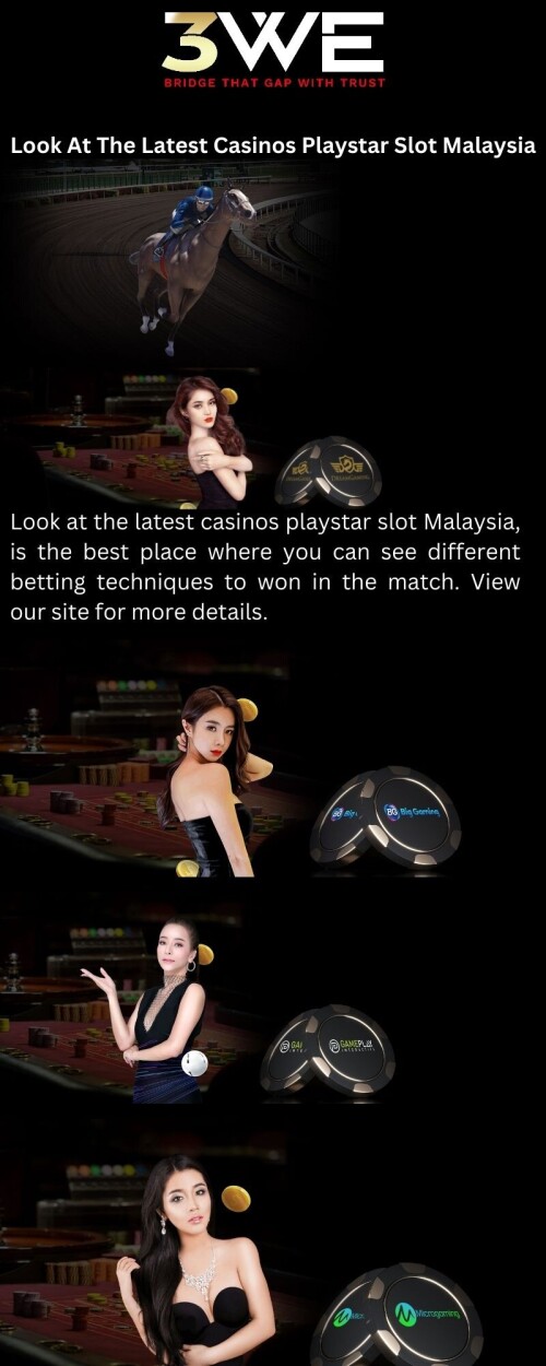Look at the latest casinos playstar slot Malaysia, is the best place where you can see different betting techniques to won in the match. View our site for more details.

https://www.3wemy.net/playstar