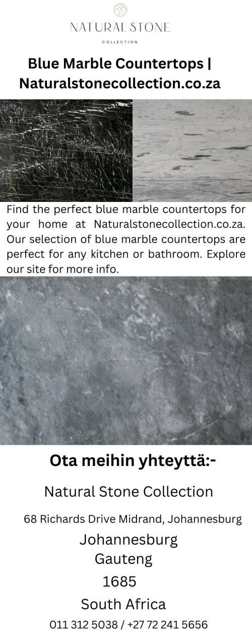 Find the perfect blue marble countertops for your home at Naturalstonecollection.co.za. Our selection of blue marble countertops are perfect for any kitchen or bathroom. Explore our site for more info.

https://naturalstonecollection.co.za/product/azul-blue-marble-slab/