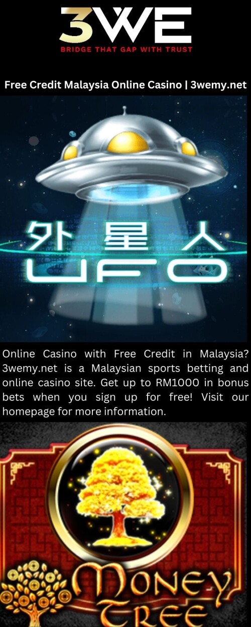 Online Casino with Free Credit in Malaysia? 3wemy.net is a Malaysian sports betting and online casino site. Get up to RM1000 in bonus bets when you sign up for free! Visit our homepage for more information.

https://www.3wemy.net/promotion