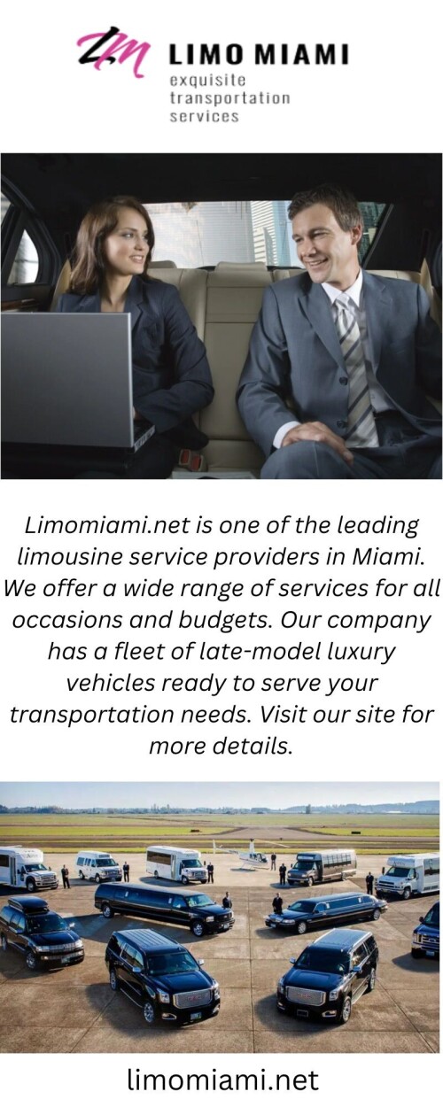 Browsing for limo airport services in Miami? Limomiami.net offers a range of limo services in Miami, including airport transportation that works with all major carriers. For more details, visit our site.

https://limomiami.net/airport-transfer/
