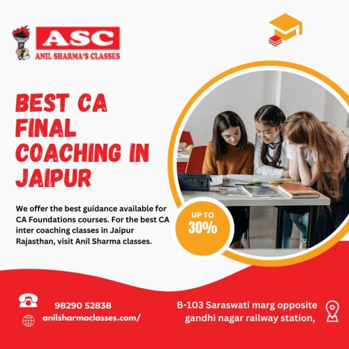 CA Foundation Coaching in Jaipur, CA coaching classes by Anil Sharma. We provide best possible training for CA Foundations course. must visit :-https://anilsharmaclasses.com/ca-foundation-coaching-in-jaipur/