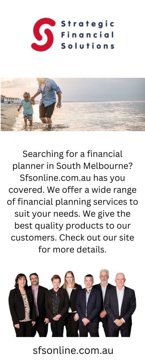 Sfsonline.com.au offers Strategic Financial Planning services in Australia. Our team of experts can help you plan for your financial future and reach your goals. For further info, visit our site.

https://www.sfsonline.com.au/