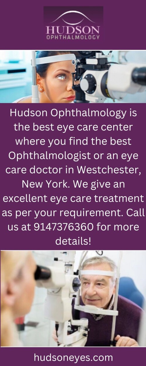 Hudson Ophthalmology provides the best laser treatment and surgery for problems like glaucoma and eye pressure. The Glaucoma Laser treatment helps to minimize the risk of vision and improves eyesight. Call us at (914) 737-6360 for further details!

https://www.hudsoneyes.com/