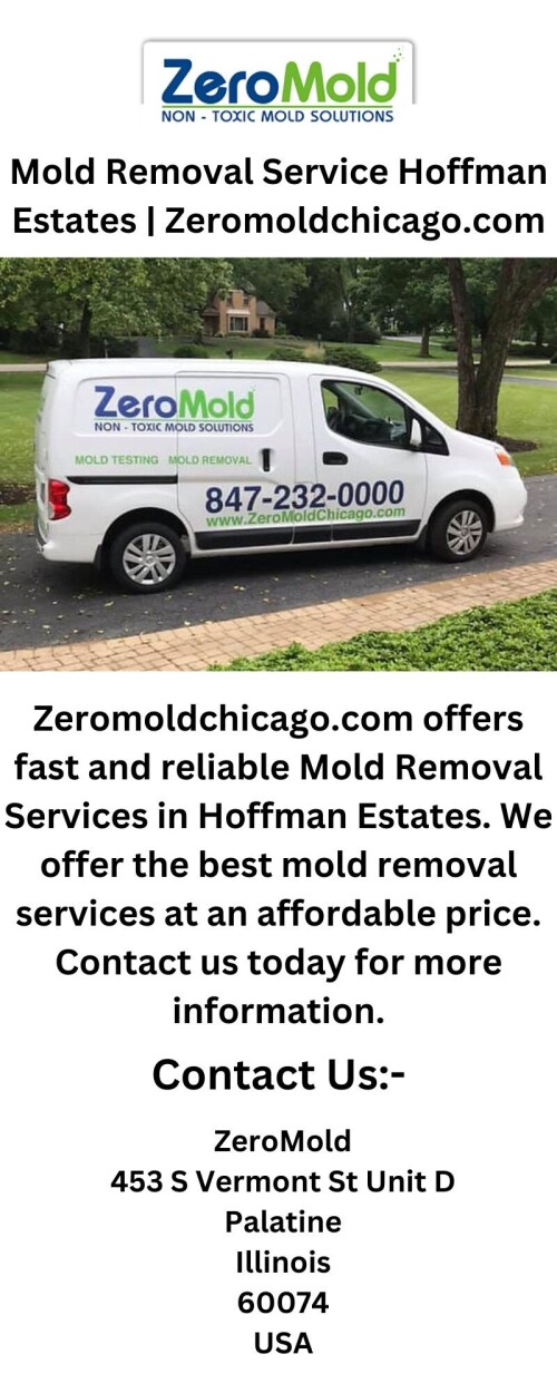 Zeromoldchicago.com offers fast and reliable Mold Removal Services in Hoffman Estates. We offer the best mold removal services at an affordable price. Contact us today for more information.

https://www.zeromoldchicago.com/mold-removal-service-hoffman-estates