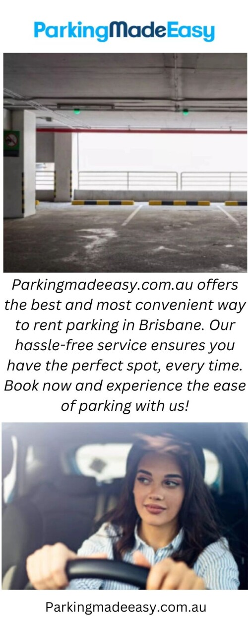 Secure, convenient and affordable parking in Chatswood with Parkingmadeeasy.com.au. Enjoy stress-free parking with our hassle-free rental solutions. Visit our website for more info.
https://www.parkingmadeeasy.com.au/rent-parking/chatswood