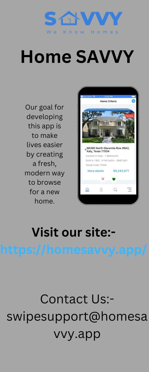 Homesavvy.app is the perfect tool to help you find a home easily. With our intuitive search engine, you can quickly and easily find the perfect home for you. Do visit our site for more info.https://homesavvy.app/