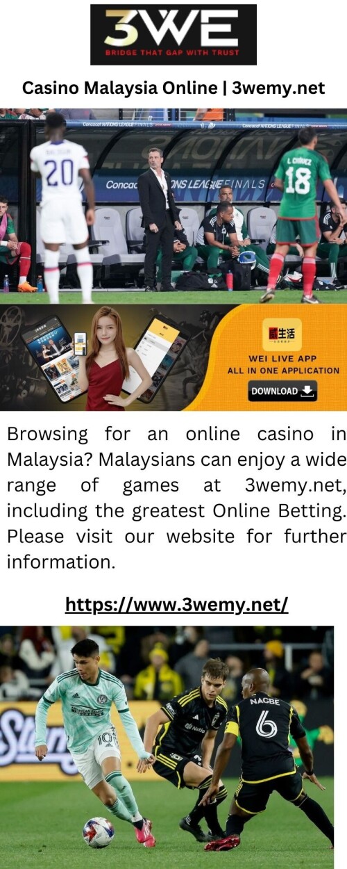 Browsing for an online casino in Malaysia? Malaysians can enjoy a wide range of games at 3wemy.net, including the greatest Online Betting. Please visit our website for further information.


https://www.3wemy.net/