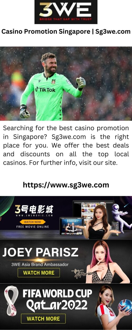 Searching for the best casino promotion in Singapore? Sg3we.com is the right place for you. We offer the best deals and discounts on all the top local casinos. For further info, visit our site.


https://www.sg3we.com/live-casino
