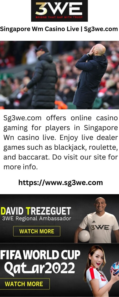 Sg3we.com offers online casino gaming for players in Singapore Wn casino live. Enjoy live dealer games such as blackjack, roulette, and baccarat. Do visit our site for more info.



https://www.sg3we.com/live-casino