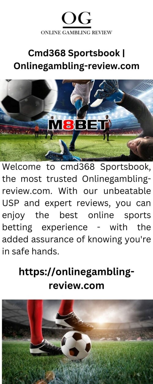 Welcome to cmd368 Sportsbook, the most trusted Onlinegambling-review.com. With our unbeatable USP and expert reviews, you can enjoy the best online sports betting experience - with the added assurance of knowing you're in safe hands.



https://onlinegambling-review.com/cmd368/