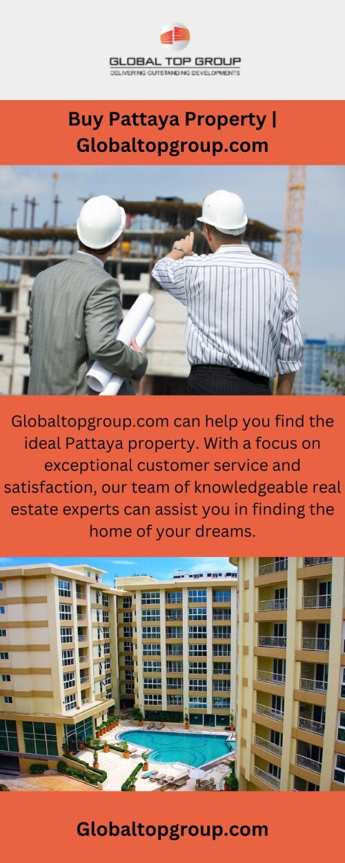 Globaltopgroup.com can help you find the ideal Pattaya property. With a focus on exceptional customer service and satisfaction, our team of knowledgeable real estate experts can assist you in finding the home of your dreams.

https://globaltopgroup.com/properties-for-sale-in-pattaya/