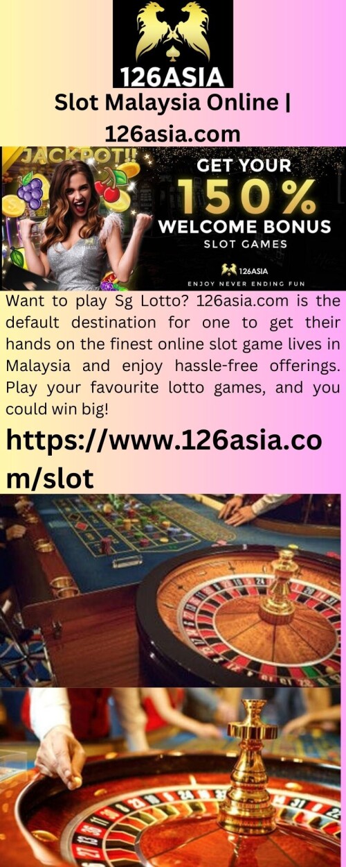 Want to play Sg Lotto? 126asia.com is the default destination for one to get their hands on the finest online slot game lives in Malaysia and enjoy hassle-free offerings. Play your favourite lotto games, and you could win big!

https://www.126asia.com/slot