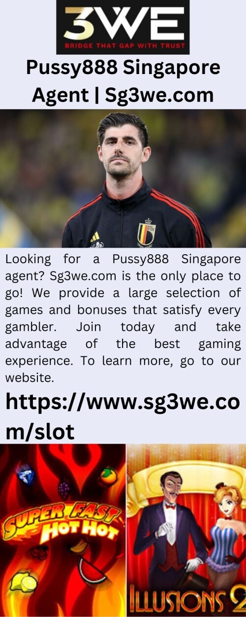 Looking for a Pussy888 Singapore agent? Sg3we.com is the only place to go! We provide a large selection of games and bonuses that satisfy every gambler. Join today and take advantage of the best gaming experience. To learn more, go to our website.

https://www.sg3we.com/slot