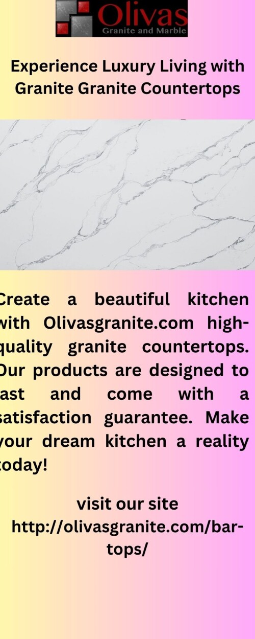 Discover the perfect countertop for your home at OlivasGranite.com! Our high-quality countertops are designed to last, and our unbeatable prices make it easy to find the perfect fit for your budget.

https://www.olivasgranite.com/kitchen-countertops/
