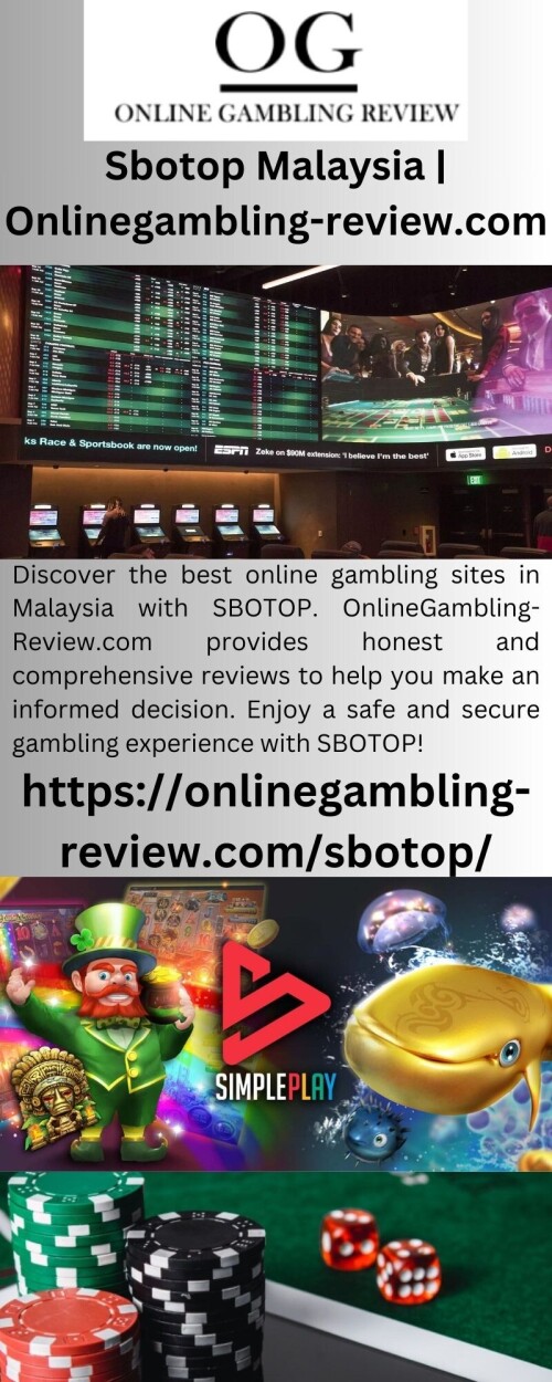 Discover the best online gambling sites in Malaysia with SBOTOP. OnlineGambling-Review.com provides honest and comprehensive reviews to help you make an informed decision. Enjoy a safe and secure gambling experience with SBOTOP!

https://onlinegambling-review.com/sbotop/