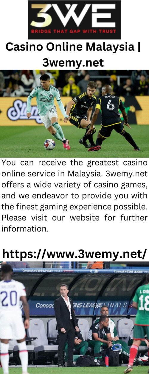 You can receive the greatest casino online service in Malaysia. 3wemy.net offers a wide variety of casino games, and we endeavor to provide you with the finest gaming experience possible. Please visit our website for further information.

https://www.3wemy.net/
