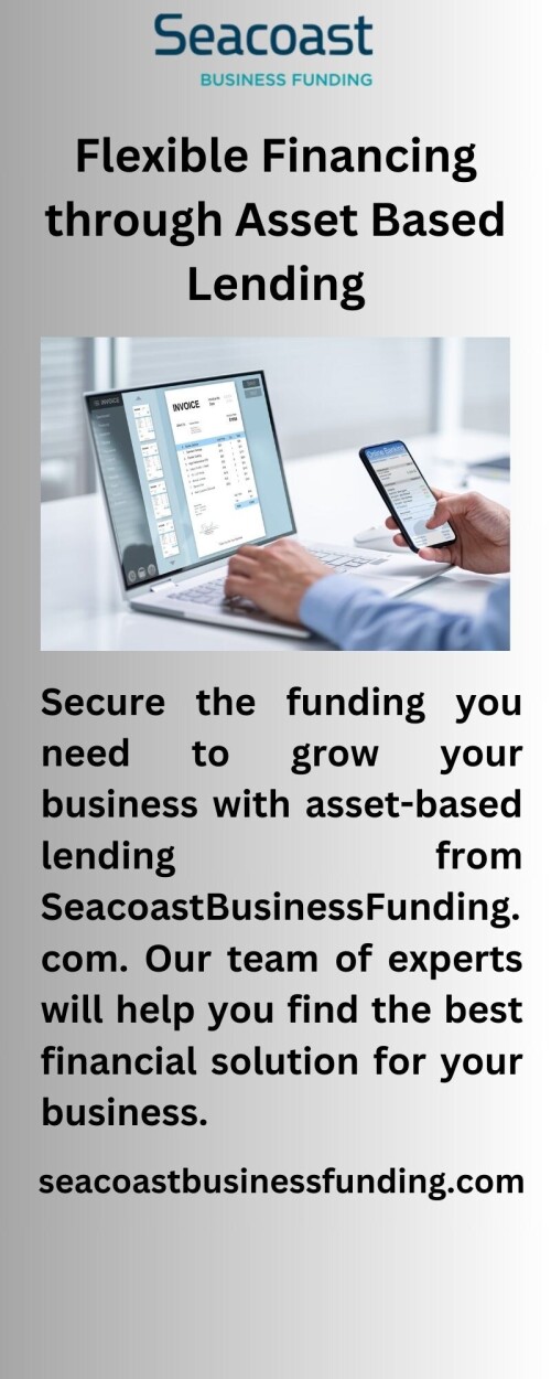 Secure asset-based lending solutions tailored to your business needs with SeacoastBusinessFunding.com. Our experienced team of professionals will help you get the best possible terms for your business.

https://seacoastbusinessfunding.com/asset-based-lending/