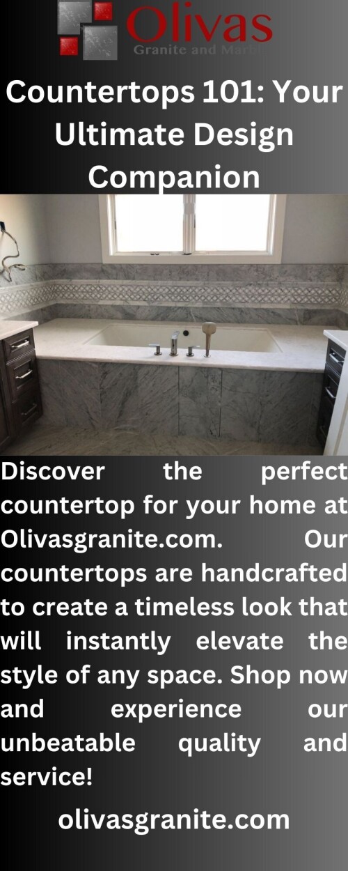 Transform your kitchen with beautiful granite countertops from Olivasgranite.com. Our selection of stunning stones will add a unique touch to your home, and our unbeatable prices will make your dream kitchen a reality.

https://www.olivasgranite.com/bar-tops/