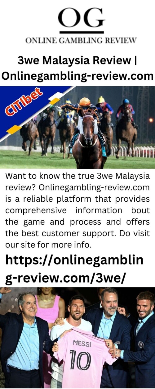 Want to know the true 3we Malaysia review? Onlinegambling-review.com is a reliable platform that provides comprehensive information bout the game and process and offers the best customer support. Do visit our site for more info.

https://onlinegambling-review.com/3we/
