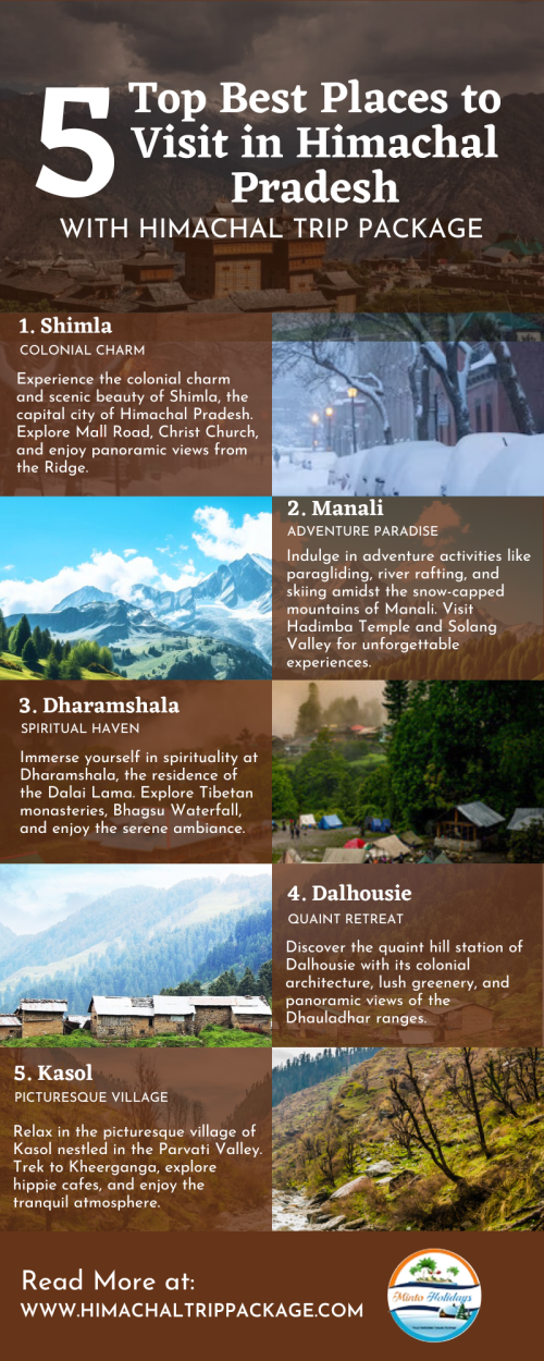 Our specialty at Himachal Trip Packages is planning ideal getaways amid Himachal Pradesh's breathtaking scenery. With our dedication to excellence and passion for travel, we aim to provide every traveler with an unparalleled experience that lingers in their memories forever. Whether you seek thrilling adventures or serene getaways, we have the perfect itinerary tailored just for you.

Read more at: https://www.himachaltrippackage.com