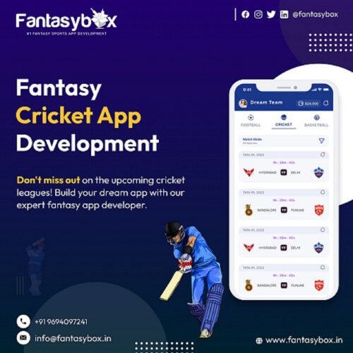 FantasyBox, a leading company in India specializes in the development of fantasy cricket applications, catering to the growing demand for immersive sports gaming experiences. FantasyBox build a strong reputation as a reliable and trustworthy fantasy cricket app developer in India. Hire FantasyBox expert developers today. https://www.fantasybox.in/fantasy-cricket-app-development