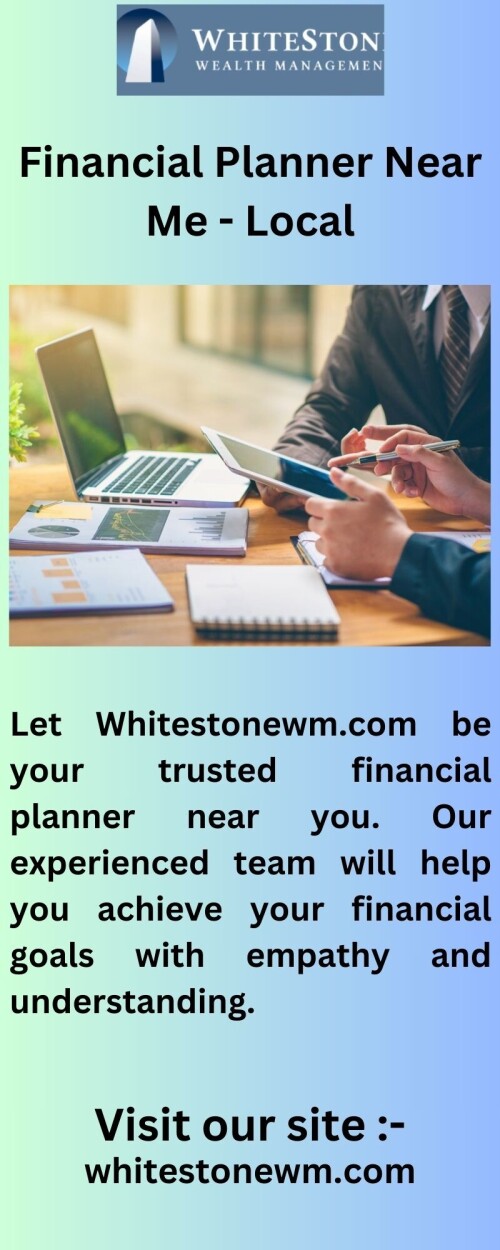 Need help with your finances? Look no further than Whitestonewm.com! Our experienced financial planners are here to help you reach your financial goals with personalized advice and support.

https://whitestonewm.com/1031-exchanges/