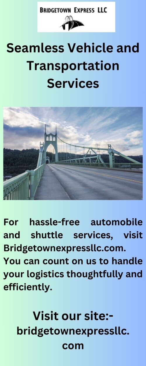 Use Bridgetownexpressllc.com for stress-free transportation. Our dependable transport services allow you to travel to your destination in luxury and style.

https://bridgetownexpressllc.com/about/