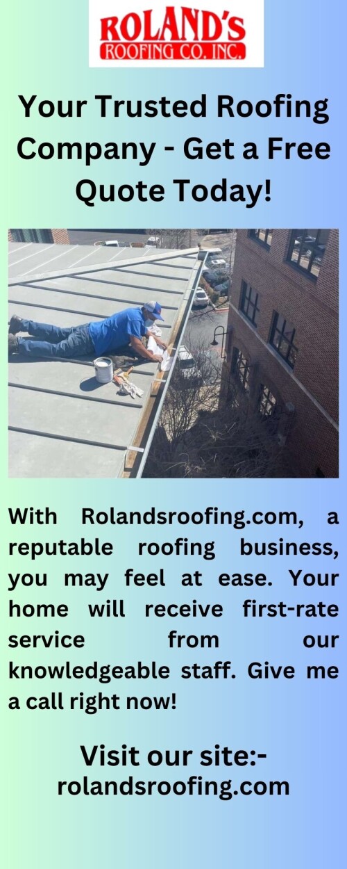 Experience quality roofing services with Rolandsroofing.com. Trust our expert team to protect your home with top-notch materials and exceptional service.

https://rolandsroofing.com/services/roofing/