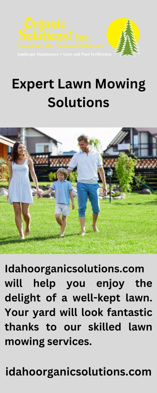 Idahoorganicsolutions.com will help you enjoy the delight of a well-kept lawn. Your yard will look fantastic thanks to our skilled lawn mowing services.

https://www.idahoorganicsolutions.com/