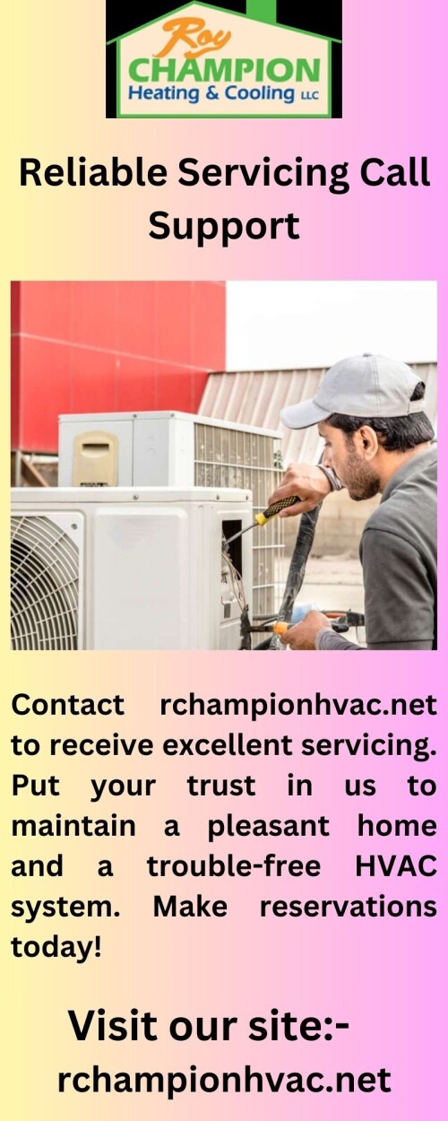 With RChampionHVAC.net's excellent air conditioning services, enjoy the utmost in comfort. You can rely on us to keep you cool all year long.


https://rchampionhvac.net/services/